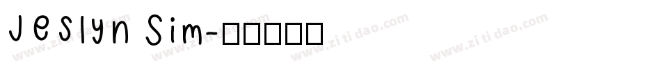 Jeslyn Sim字体转换